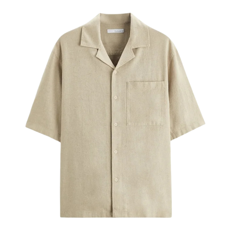 Camisa Masculina em Linho Relaxed Fit Stoppa ST360