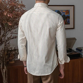 Camisa Social Listrada de Algodão Masculina Stoppa S056