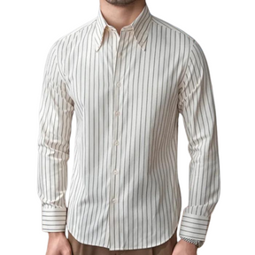 Camisa Social Listrada de Algodão Masculina Stoppa S056